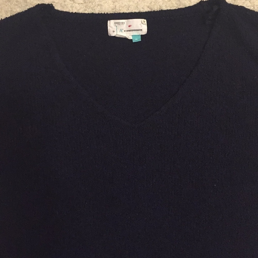 Anthropologie Valentina Navy Blue Short Sleeve Sweater - Picture 15 of 16